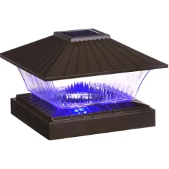 Hot Sale Patriot Lighting® Solar Integrated Led Rhame Bronze Post Cap Landscape Light – 2 Pack