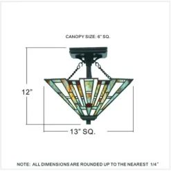 Hot Sale Patriot Lighting Elegant Home Patriot Lighting® Elegant Home Trysta Bronze 2-Light Semi-Flush Mount Ceiling Light