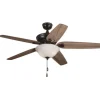 Hot Sale Patriot Lighting™ Lincoln Park Ii 52″ Oil-Rubbed Bronze Indoor Led Ceiling Fan