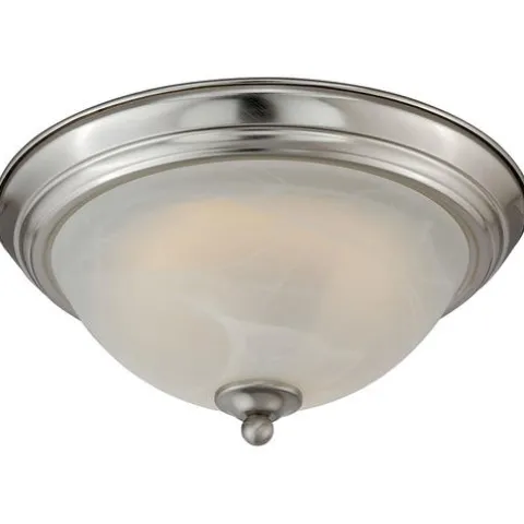 Hot Sale Patriot Lighting® Payton Satin Nickel Integrated Led Flush Mount Ceiling Light