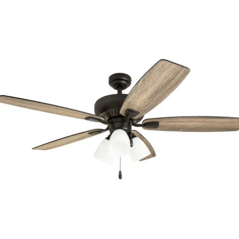 Hot Sale Patriot Lighting™ Tisbury Ii 52″ Bronze Indoor Led Ceiling Fan