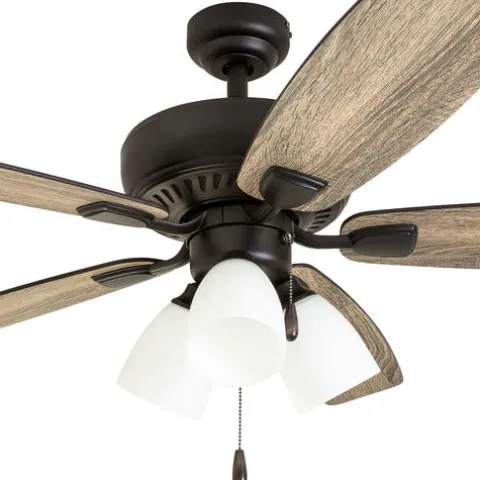 Hot Sale Patriot Lighting™ Tisbury Ii 52″ Bronze Indoor Led Ceiling Fan