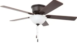 Hot Sale Patriot Lighting™ Alston 52″ Bronze Indoor Led Ceiling Fan