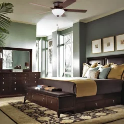 Hot Sale Patriot Lighting™ Alston 52″ Bronze Indoor Led Ceiling Fan