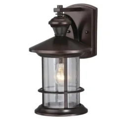 Hot Sale Patriot Lighting® Tree House Dualux Oil-Rubbed Bronze Motion Sensor Outdoor Security Wall Light