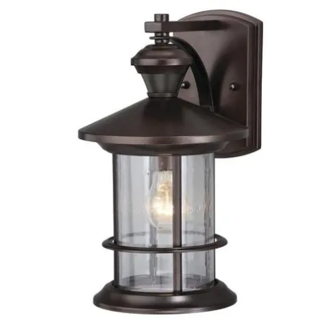 Hot Sale Patriot Lighting® Tree House Dualux Oil-Rubbed Bronze Motion Sensor Outdoor Security Wall Light