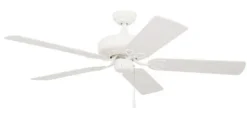 Hot Sale Patriot Lighting™ Pryce 52″ White Indoor Ceiling Fan