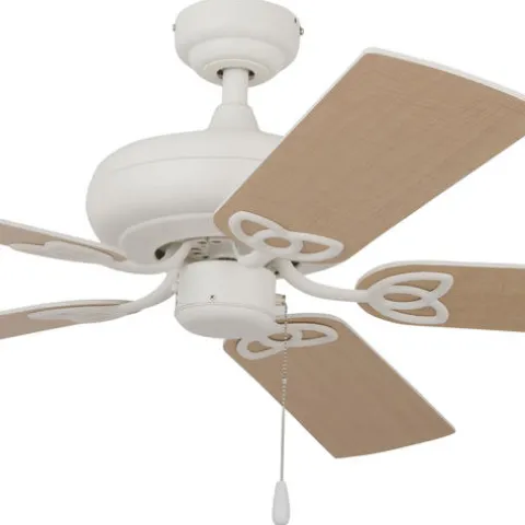 Hot Sale Patriot Lighting™ Pryce 52″ White Indoor Ceiling Fan