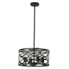 Hot Sale Patriot Lighting® Phinny Matte Black 4-Light Pendant/Semi-Flush Mount Ceiling Light