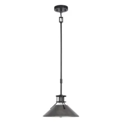 New Patriot Lighting® Ashtyn Matte Black & Charcoal Patina 1-Light Mini Pendant