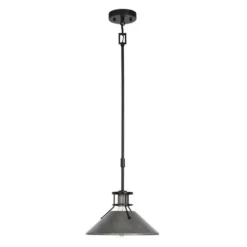 New Patriot Lighting® Ashtyn Matte Black & Charcoal Patina 1-Light Mini Pendant
