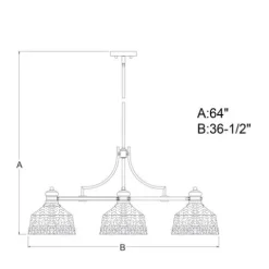 New Patriot Lighting® Beloit Satin Nickel 3 Light Chandelier