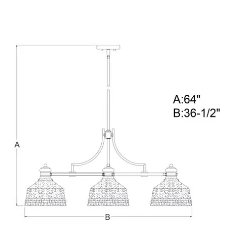 New Patriot Lighting® Beloit Satin Nickel 3 Light Chandelier