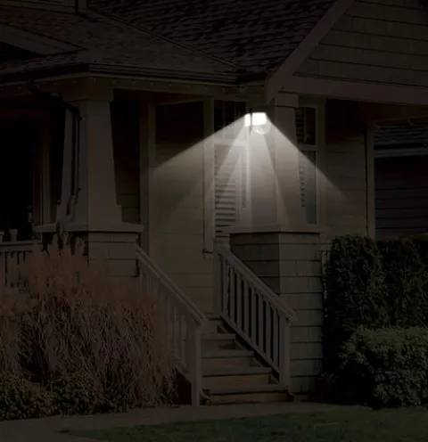 New Patriot Lighting® Bronze Led Dual Head Motion Sensor Outdoor Security Flood Light