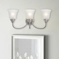 New Patriot Lighting® Chesley Satin Nickel 3-Light Vanity Light