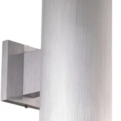 New Patriot Lighting® Chiasso Satin Aluminum 2-Light Outdoor Wall Light