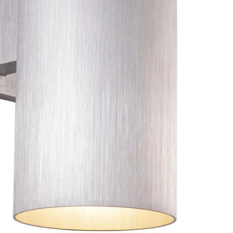 New Patriot Lighting® Chiasso Satin Aluminum 2-Light Outdoor Wall Light