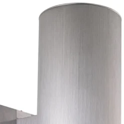 New Patriot Lighting® Chiasso Satin Aluminum 2-Light Outdoor Wall Light