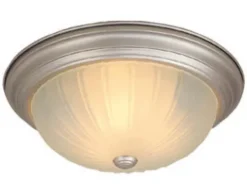 New Patriot Lighting® Cornwall Brushed Nickel 3-Light Flush Mount Ceiling Light