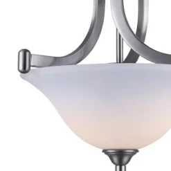 New Patriot Lighting® Dee Brushed Nickel 2-Light Semi-Flush Mount Ceiling Light
