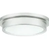 New Patriot Lighting® Devin Brushed Nickel Integrated Led Flush Mount Ceiling Light