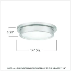 New Patriot Lighting® Devin Brushed Nickel Integrated Led Flush Mount Ceiling Light