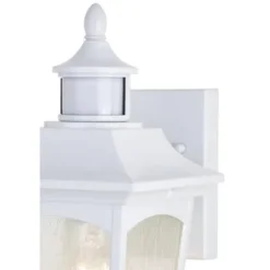 New Patriot Lighting® Dualux Eloise Ii White Motion Sensor Outdoor Security Wall Light