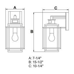 New Patriot Lighting® Dualux® Hyde Park Espresso Bronze Outdoor Wall Light