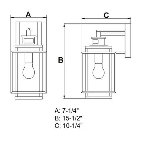 New Patriot Lighting® Dualux® Hyde Park Espresso Bronze Outdoor Wall Light