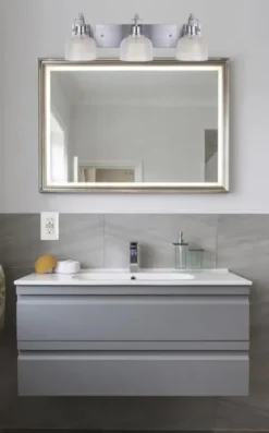 New Patriot Lighting® Dynasty Brushed Nickel 3-Light Vanity Light