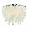 New Patriot Lighting® Elsa Satin Nickel 3-Light Flush Mount Ceiling Light
