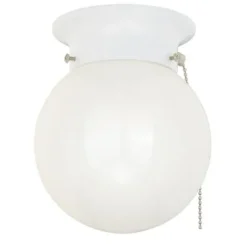 New Patriot Lighting® Globe White Integrated Led Flush Mount Ceiling Light