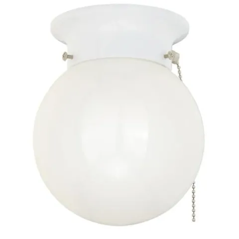 New Patriot Lighting® Globe White Integrated Led Flush Mount Ceiling Light