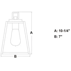 New Patriot Lighting® Grant Black 1 Light Mini Pendant