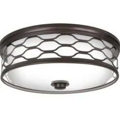 New Patriot Lighting® Haven Bronze Integrated Led Flush Mount Ceiling Light