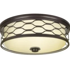 New Patriot Lighting® Haven Bronze Integrated Led Flush Mount Ceiling Light