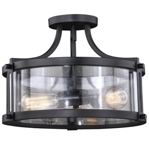 New Patriot Lighting® Holbrook Noble Bronze Semi-Flush Mount Ceiling Light