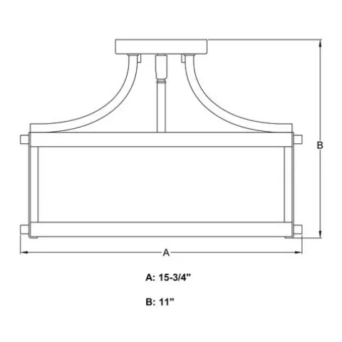 New Patriot Lighting® Holbrook Noble Bronze Semi-Flush Mount Ceiling Light