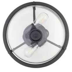 New Patriot Lighting® Joska Matte Black 2-Light Semi-Flush Mount Ceiling Light
