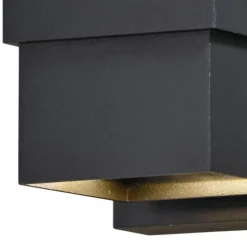 New Patriot Lighting® Lavage Textured Black Led Outdoor Wall Light