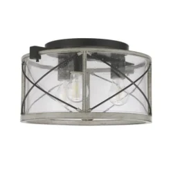 New Patriot Lighting® Lizzie Matte Black 3-Light Flush Mount Ceiling Light