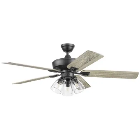 New Patriot Lighting™ Madeline 52″ Matte Black Indoor Led Ceiling Fan