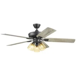 New Patriot Lighting™ Madeline 52″ Matte Black Indoor Led Ceiling Fan
