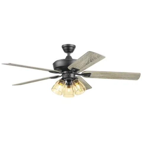 New Patriot Lighting™ Madeline 52″ Matte Black Indoor Led Ceiling Fan