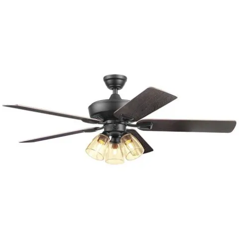 New Patriot Lighting™ Madeline 52″ Matte Black Indoor Led Ceiling Fan