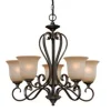New Patriot Lighting® Mavis 5-Light Oil Brushed Bronze With Gold Accent Chandelier