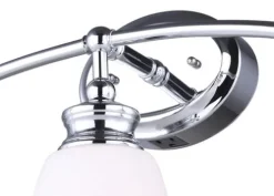 New Patriot Lighting® Palms Chrome 3-Light Vanity Light With Outlet