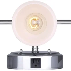 New Patriot Lighting® Palms Chrome 3-Light Vanity Light With Outlet