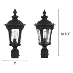 New Patriot Lighting® Tomek Black Outdoor Post Light