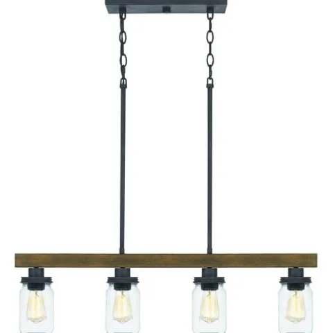 New Patriot Lighting® Wheland Matte Black 4-Light Island Light